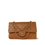 Caramel Lambskin Quilted Classic Flap Medium Gold Hardware - Image 14