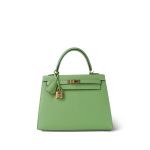 Kelly Sellier 25 Vert Criquet Veau Epsom Gold Plated Y Stamp - Image 7