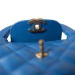 24P Blue Nano Kelly Shopper Aged Gold Hardware - Image 11