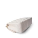 21S White Caviar Quilted Classic Flap Small LGHW - Image 8