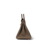 Birkin 25 Etoupe Veau Togo Gold Plated B Stamp - Image 11
