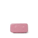 Pink Glazed Calfskin Quilted Small Vanity Case Gold Hardware - Image 8