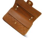 Caramel Lambskin Quilted Classic Flap Medium Gold Hardware - Image 15