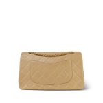 Beige Lambskin Quilted Medium Classic Flap GHW - Image 3