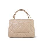 Beige Lambskin Quilted Small Trendy CC Light Gold Hardware - Image 4