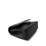 Black Caviar Quilted Small Classic Flap Silver Hardware - Image 5