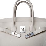 Birkin 30 Craie Togo Palladium Plated C Stamp - Image 15