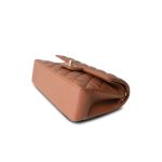 22S Caramel Lambskin Quilted Small Classic Flap Light Gold Hardware - Image 6