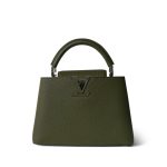 Louis Vuitton Capucines BB Khaki Taurillon Silver Hardware - Image 6