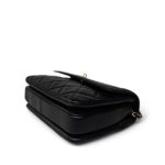 Black Lambskin Quilted Trendy CC Small Light Gold Hardware - Image 7