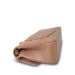 23B Dark Beige Caviar Quilted Classic Flap Small Light Gold Hardware - Image 13