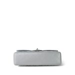 23P Silver Metallic Lambskin Quilted Classic Flap Medium SHW - Image 5