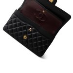 Black Caviar Quilted Medium Classic Flap Gold Hardware - Image 11