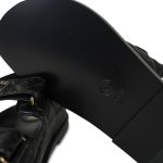 10B Black Calfskin Quilted Velcro Strap Sandals Size 34.5 - Image 3