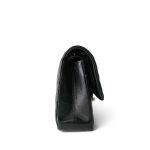 Black Lambskin Quilted Classic Flap Medium GHW - Image 3