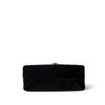 Black Velvet Strass Evening Bag Diamond Lock Flap Bag Aged GHW - Image 7