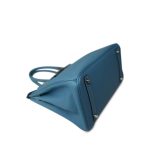 Birkin 30 Blue Jean Togo Palladium Plated [E] Stamp - Image 7