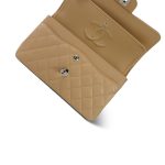 Beige Clair Caviar Quilted Classic Flap Small Silver Hardware - Image 12
