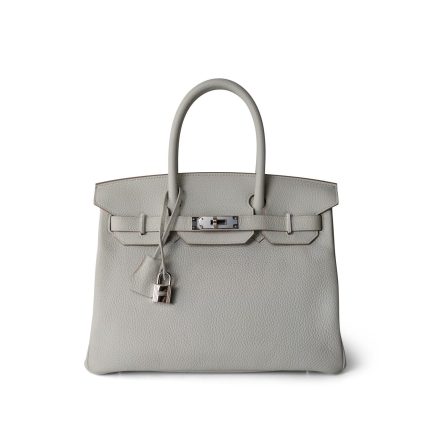 Birkin 30 Gris Perle Togo Palladium Plated D Stamp