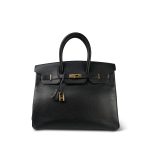 Birkin 35 Black Ardennes Gold Plated [G] Stamp