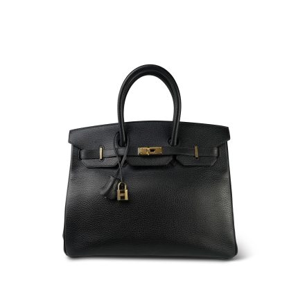Birkin 35 Black Ardennes Gold Plated [G] Stamp