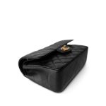 Black Caviar Quilted Classic Flap Small Gold Hardware - Image 9
