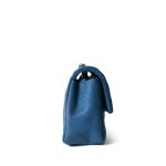 Blue Caviar Quilted Mini Rectangular Flap Silver Hardware - Image 4