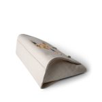 White Calfskin Quilted Embellished Deauville Tote Aged GHW - Image 9