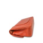 Orange Lambskin Quilted Medium Classic Flap Gold Hardware - Image 9