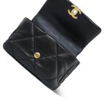 Black Lambskin Quilted 19 Flap Small MHW - Image 11