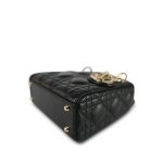 Mini Lady Dior Bag Black Lambskin Cannage - Image 5
