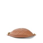 24K Caramel Lambskin Quilted Pearl Crush Waist Bag Aged Gold Hardware - Image 5