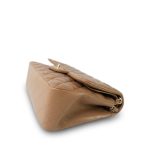 Dark Beige / Caramel Lambskin Quilted Jumbo Classic Flap Light Gold Hardware - Image 6
