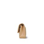Beige Clair Lambskin Quilted Classic Flap Medium Gold Hardware - Image 2