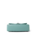20C Tiffany Blue Caviar Quilted Classic Flap Small Light Gold Hardware - Image 9
