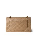 Vintage Light Beige Lambskin Quilted Classic Flap Small Gold Hardware - Image 2