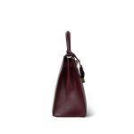 Kelly 28 Box Calfskin Rouge H Gold Plated R Circle Stamp - Image 14