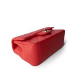 21P Red Lambskin Quilted Mini Rectangular Single Flap - Image 7