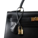 Kelly 32 Black Box Calfskin Gold Plated (A) Stamp - Image 5