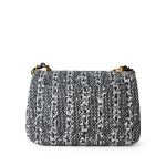 24P Black White Silver Tweed Quilted Pearl Aged Gold Hardware - Image 4