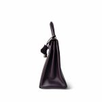 Kelly 28 Raisin Box Calfskin Palladium Plated [G] Stamp - Image 5