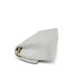 23C White Caviar Quilted Classic Flap Small LGHW - Image 9