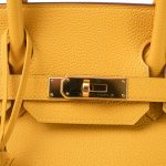 Birkin 30 Jaune Ambre Veau Togo Gold Plated C Stamp - Image 3