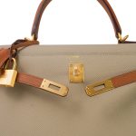 Kelly Sellier 25 Bi-Color Horseshoe (HSS) Trench/Gold Veau Epsom Gold Plated Y Stamp - Image 7