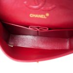 Red Lambskin Quilted Classic Flap Small GHW - Image 14