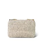 21S Ecru Black & White Tweed Quilted Small 19 Flap Mixed Hardware - Image 4