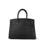 Birkin 30 Noir Epsom Gold Plated C Stamp - Image 16