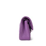 22S Purple Caviar Quilted Classic Flap Small Light Gold Hardware - Image 5