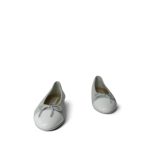 23S Light Blue Lambskin White Cap Toe Double Stitched CC Ballerina Flats Size 37 - Image 3