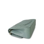 22C Green Caviar Quilted Classic Flap Medium Light Gold Hardware - Image 11